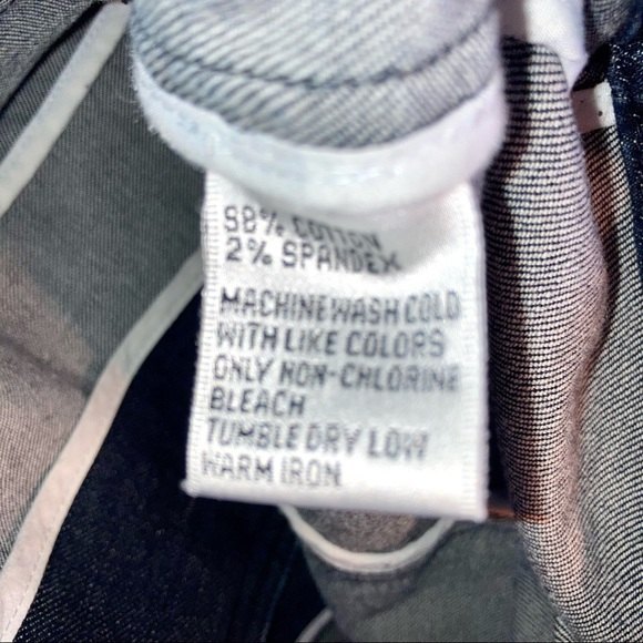 TALBOTS Button Up Dark Wash Fitted Denim Jean Jacket Size 6 - Picture 4 of 6